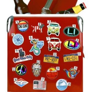 pins and stickers with New York theme