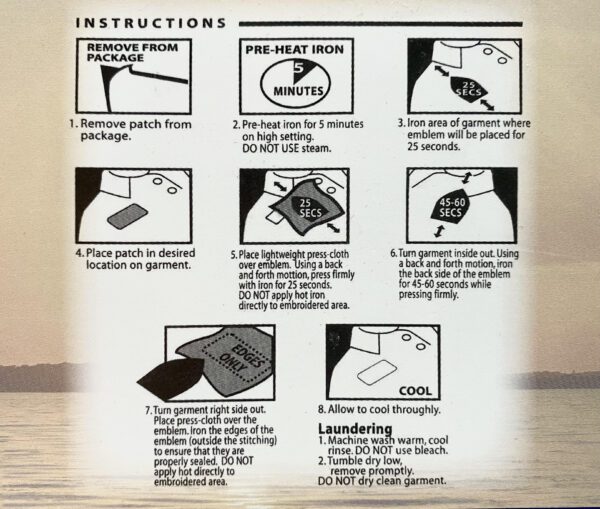 Instructions Leaflet to Attach the Patches Image