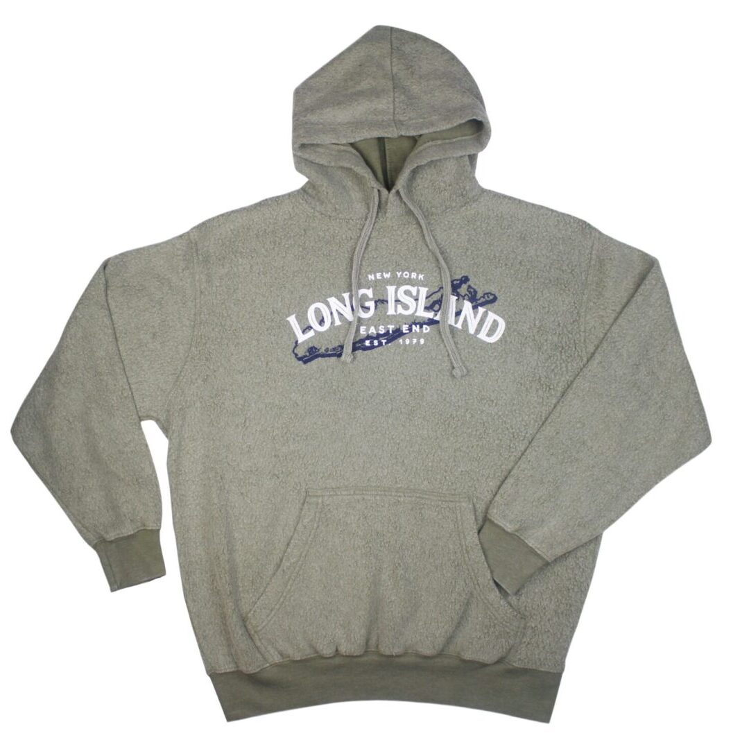 Long Island Sawyer Fleece Hood Grey Color Image