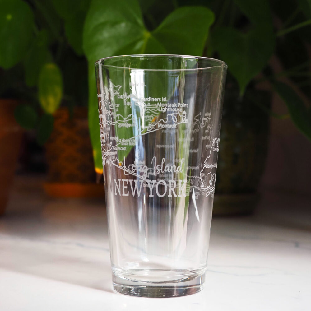 Long Island Etched Pint Glass